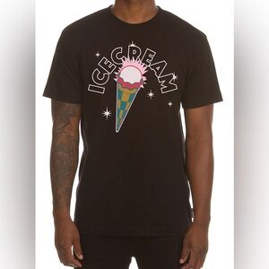 Icecream mens S Small black spark short sleeve graphic t-shirt EUC